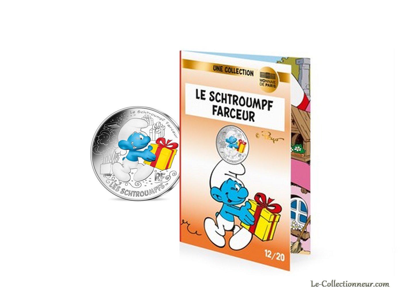 Pièce argent Schtroumpf farceur