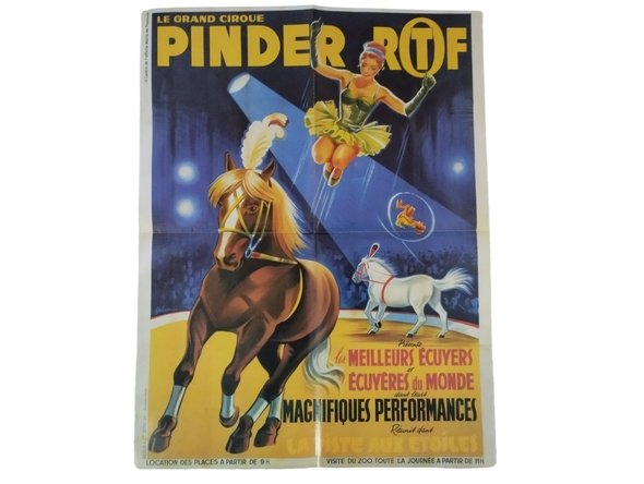 Affiche cirque Pinder - Les numéros d'artistes