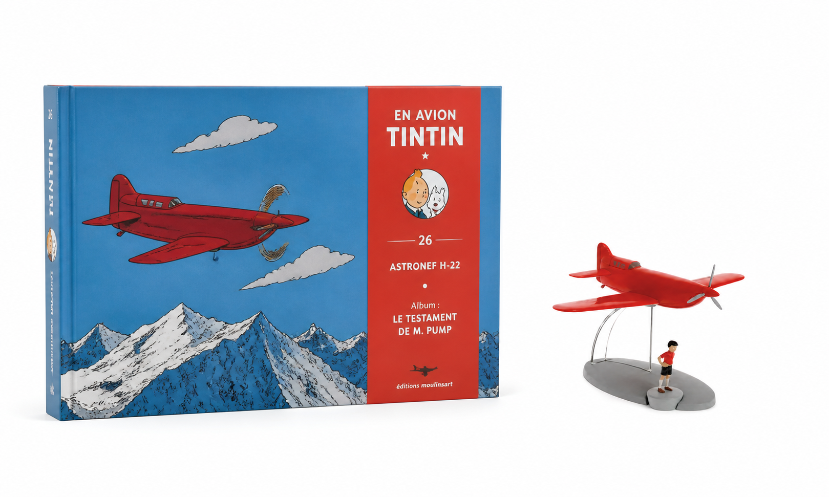 Avion Tintin 26 - Astronef H-22 avec livre