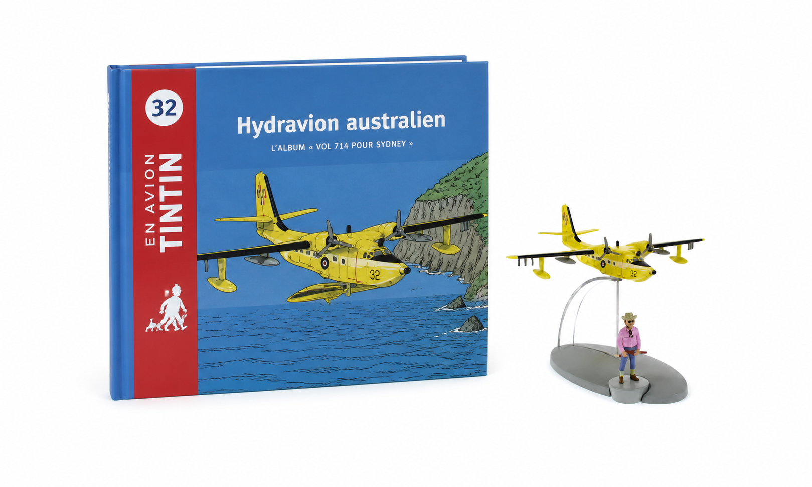 Avion Tintin 32 - Hydravion australien avec livre