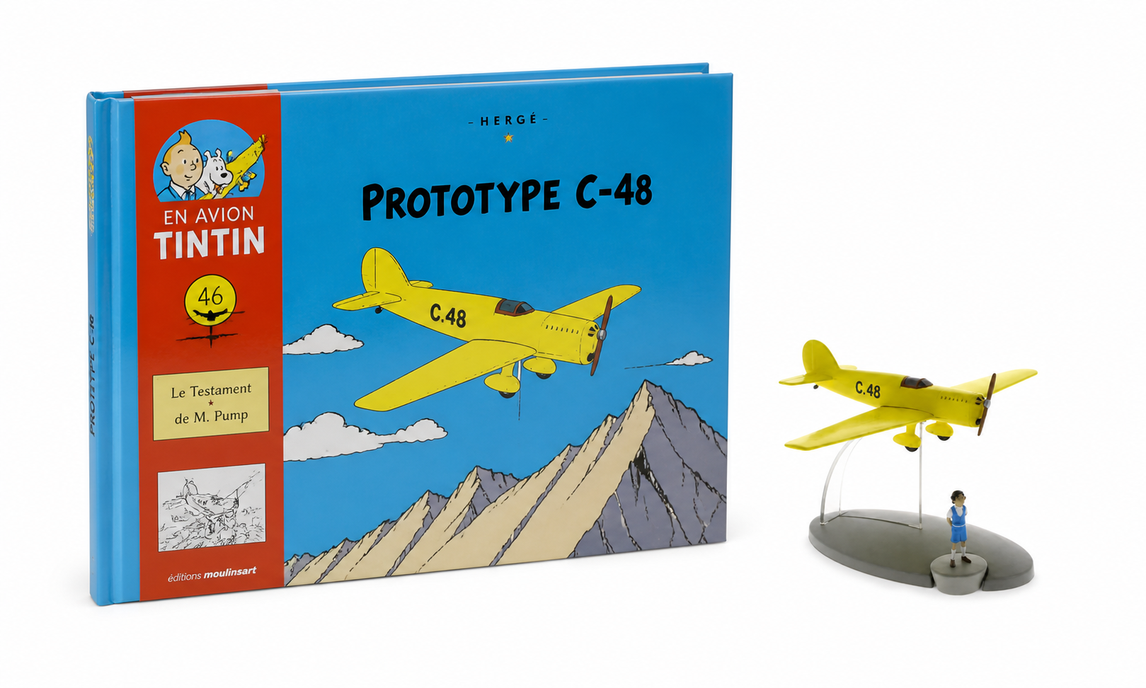 Avion Tintin 46 - Prototype C-48 avec livre