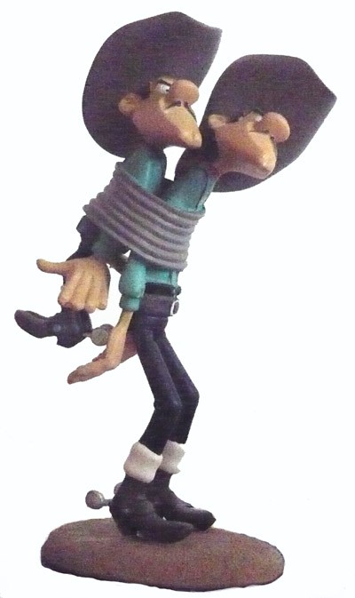 Figurine "Averell Dalton et Joe Dalton ligotés" - Éditions Atlas 2003 - Marie Leblon