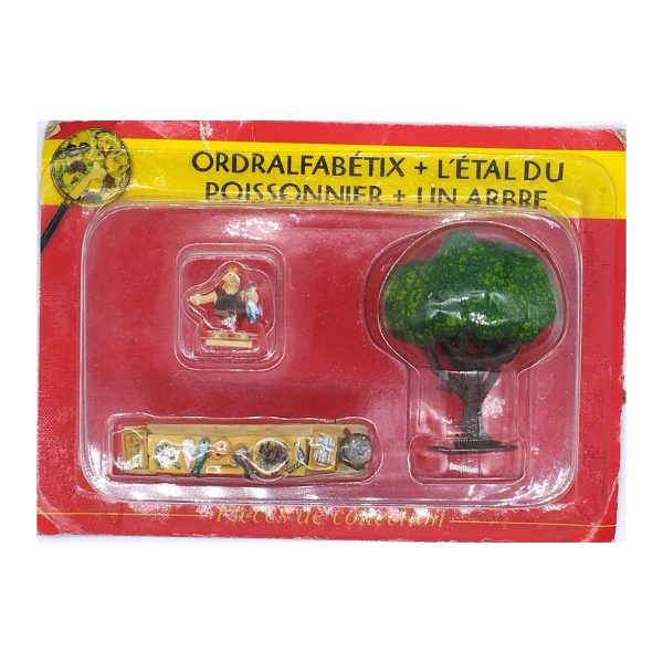 N° 04 – Ordralfabétix, un arbre et l'étal du poissonnier – blister Village Astérix Atlas