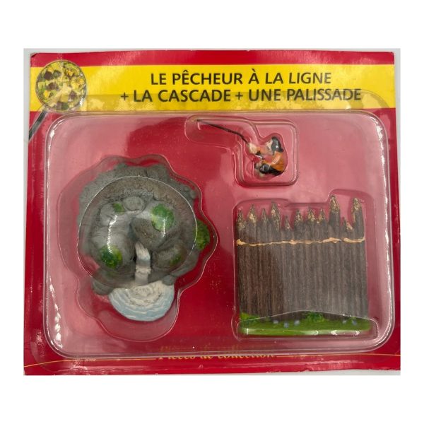N° 16 – Le pêcheur à la ligne la cascade et une palissade – blister Village Astérix Atlas