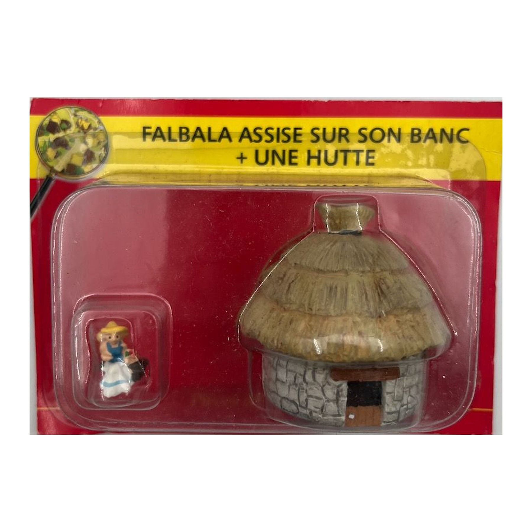 N° 18 – Falbala, son panier de fleurs et une hutte – blister Village Astérix Atlas
