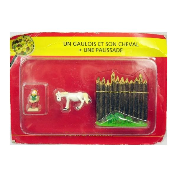 N° 45 – Un gaulois, son cheval et une palissade – blister Village Astérix Atlas