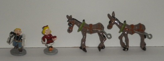 Lucky Luke n° 17 – Le livreur de journaux + les chevaux du chariot + l'élève