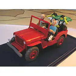 La Jeep de la couverture de Tintin au Pays de l'Or Noir (1/43)