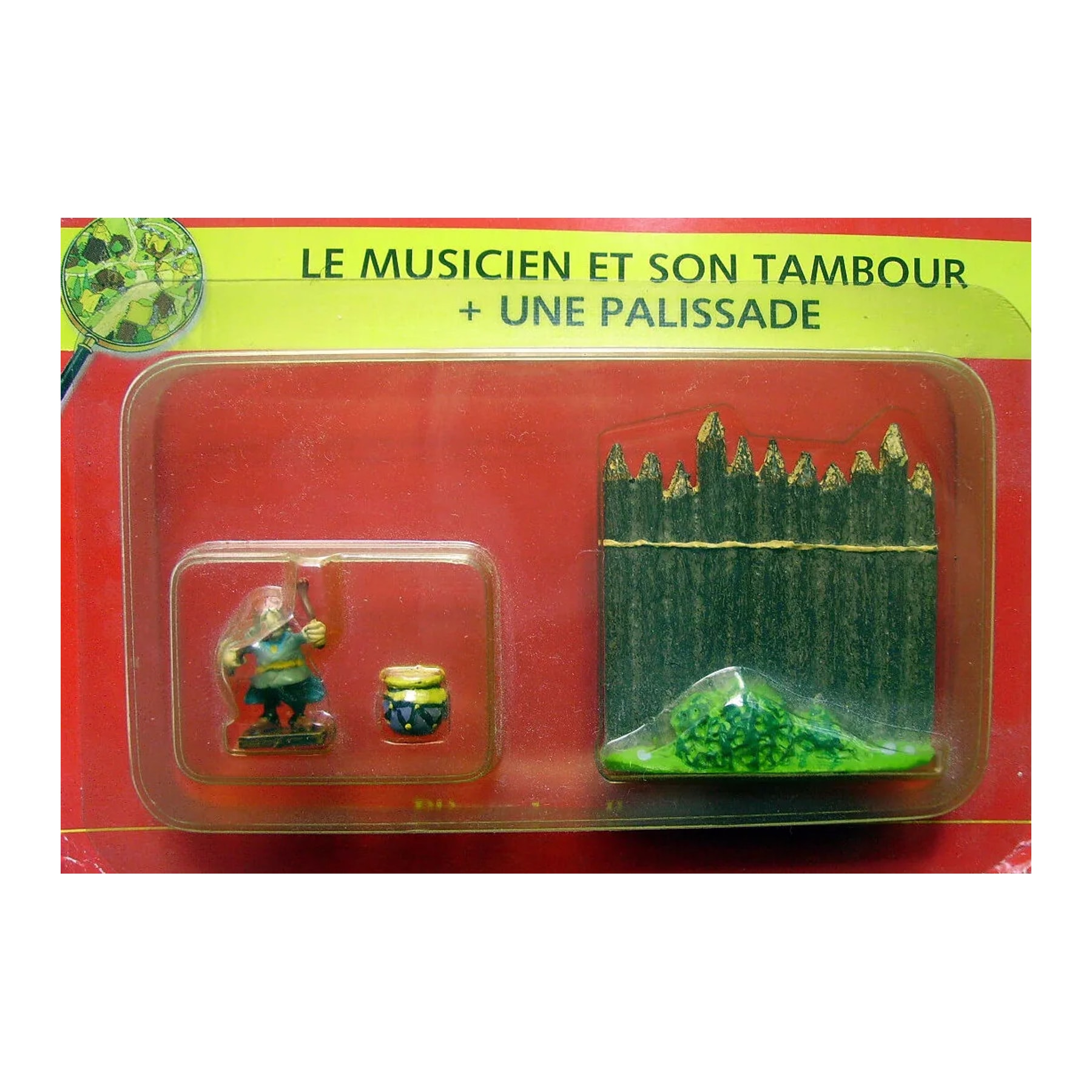 N 37 - Un musicien et son tambour et une palissade - blister Village Asterix Atlas