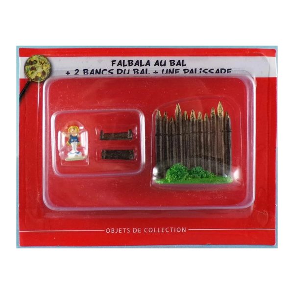 N 41 - Falbala au bal, deux bancs et une palissade - blister Village Asterix Atlas