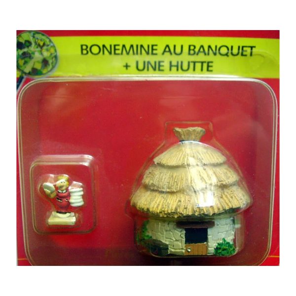 N 43 - Bonemine au banquet et une hutte - blister Village Asterix Atlas