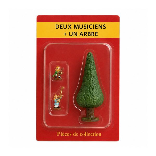 N 53 - Deux musiciens et un arbre - blister Village Asterix Atlas