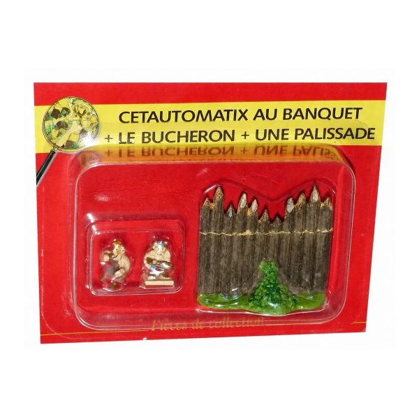 N 56 - Cétautomatix au banquet, un bûcheron et une palissade - blister Village Asterix Atlas